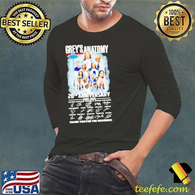 Grey’s Anatomy 20th Anniversary 2005-2025 Thank You For The Memories Signature shirt
