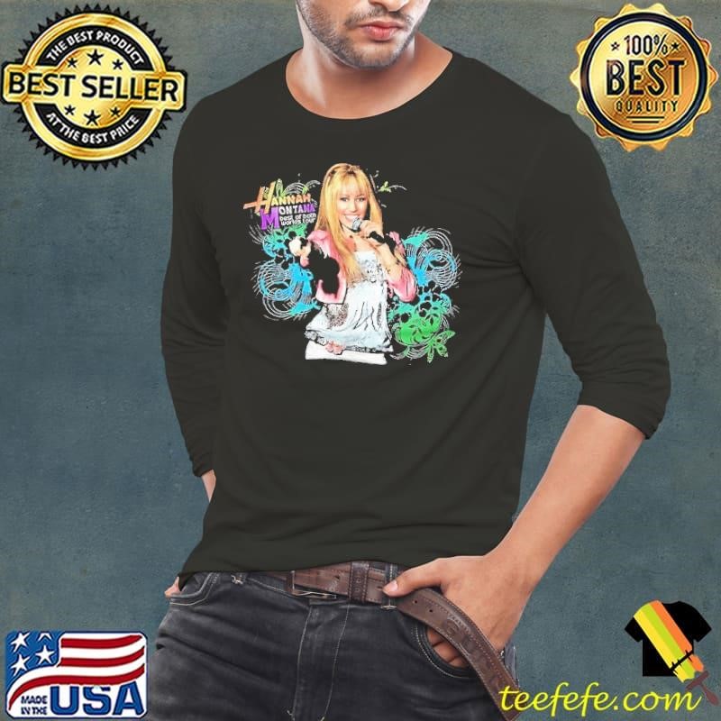 Hannah Montana Miley Cyrus Best Of Both Worlds Tour Long Sleeve Tee