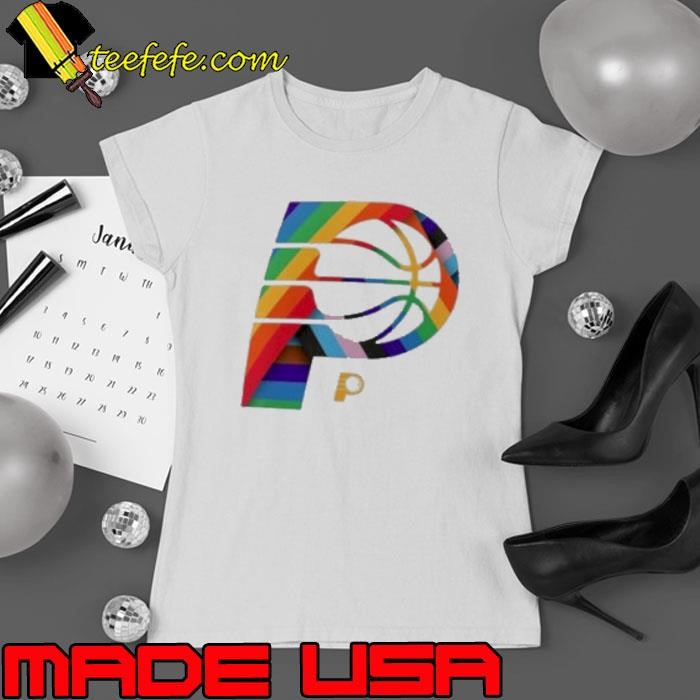 Indiana Pacers Team Logo Pride Ladies tee