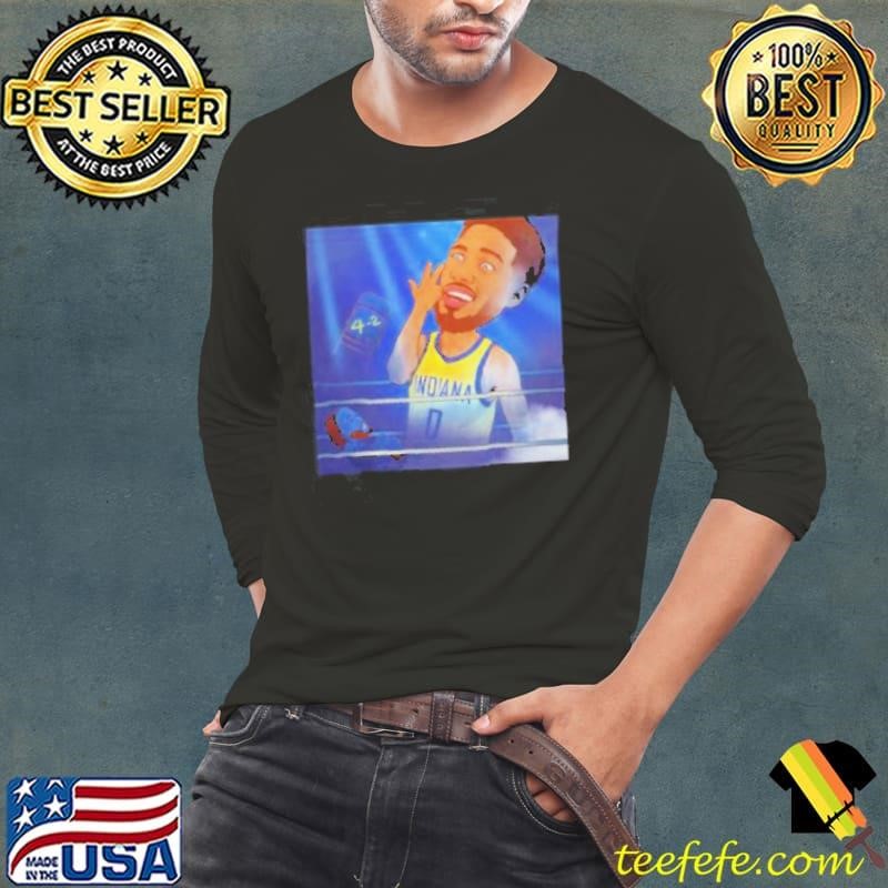 Indiana Pacers Tyrese Haliburton funny caricature shirt