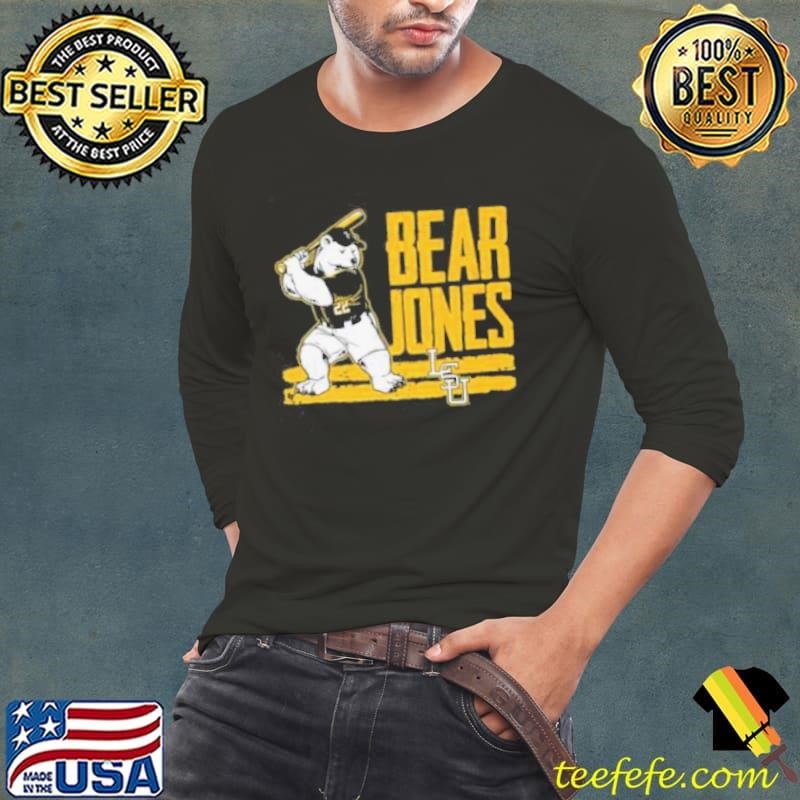 Jared Jones Bear LSU Baseball Shirt