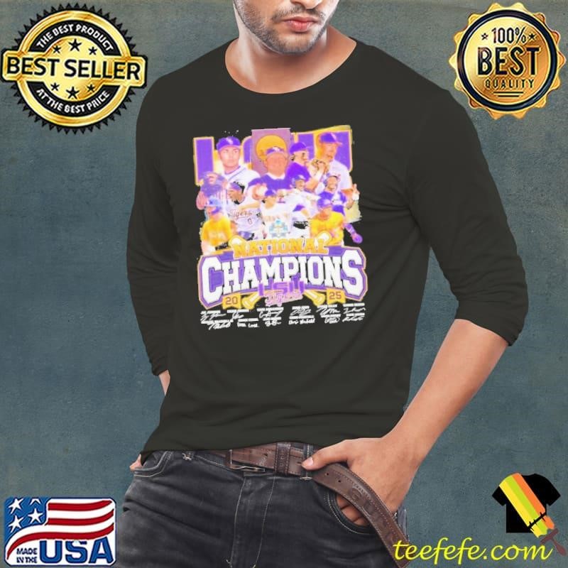 LSU Tigers 25 National Champions Signature Long Sleeve Tee