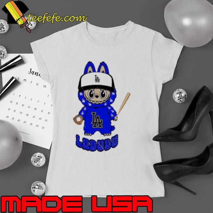 Labubu Hat LA Dodgers Labubu Los Angeles Dodgers Ladies tee