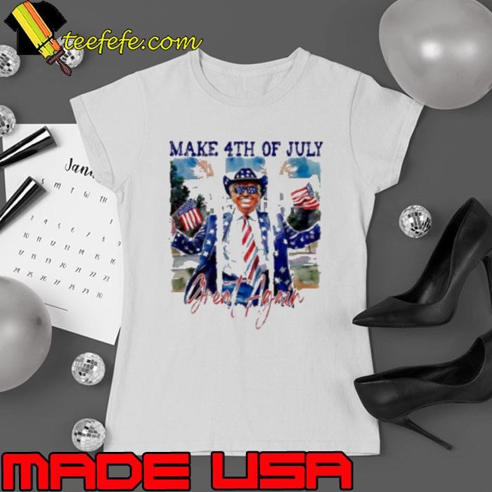 Make 4th Of July Great Again Trump white house Ladies tee