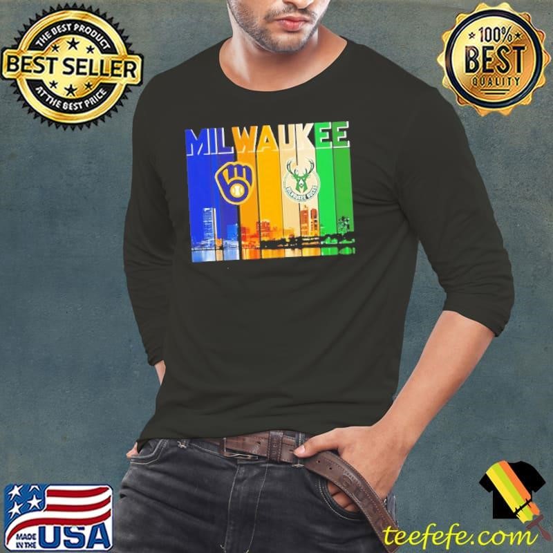 Milwaukee sports City Skiline logo 2 team shirt