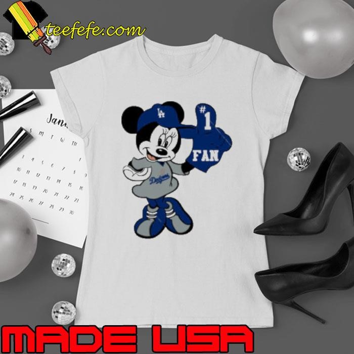 Minnie LA Dodgers Minnie Mouse Dodgers Fan Baseball Ladies tee
