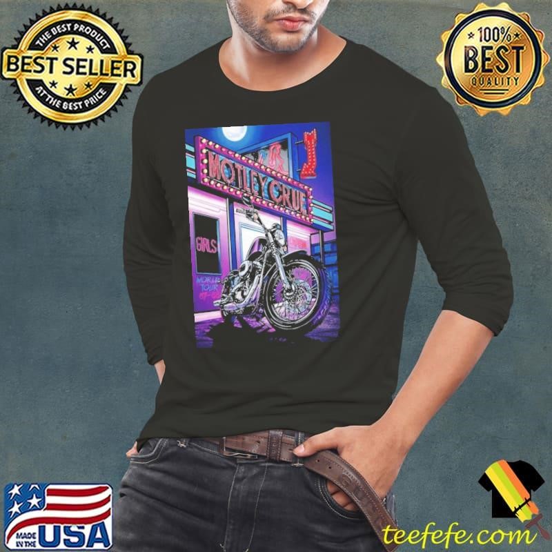 Motley Crue Theatre Of Pain World Tour 1985-1986 Poster Long Sleeve Tee
