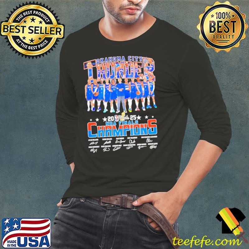 Oklahoma City Thunder 2025 NBA Finals Champions Signatures shirt