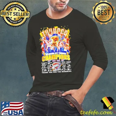 Oklahoma City Thunder NBA 2024 2025 Champions thank you for the memories signature shirt