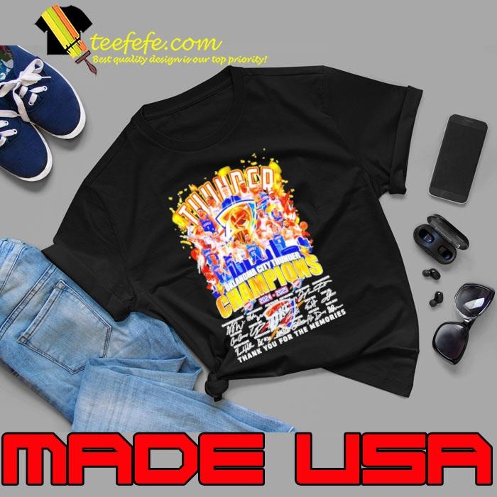 Oklahoma City Thunder NBA 2024 2025 Champions thank you for the memories signature Unisex
