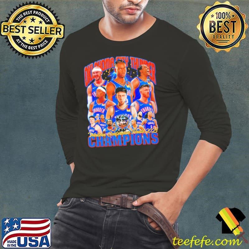 Oklahoma City Thunder Western Conference Finals 2025 Champions graphic Long Sleeve Tee