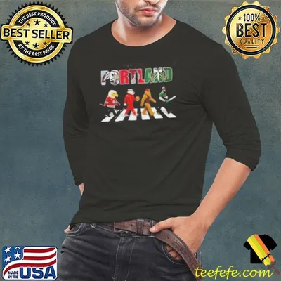 Portland sports team logo mascot Abbey Road shirt