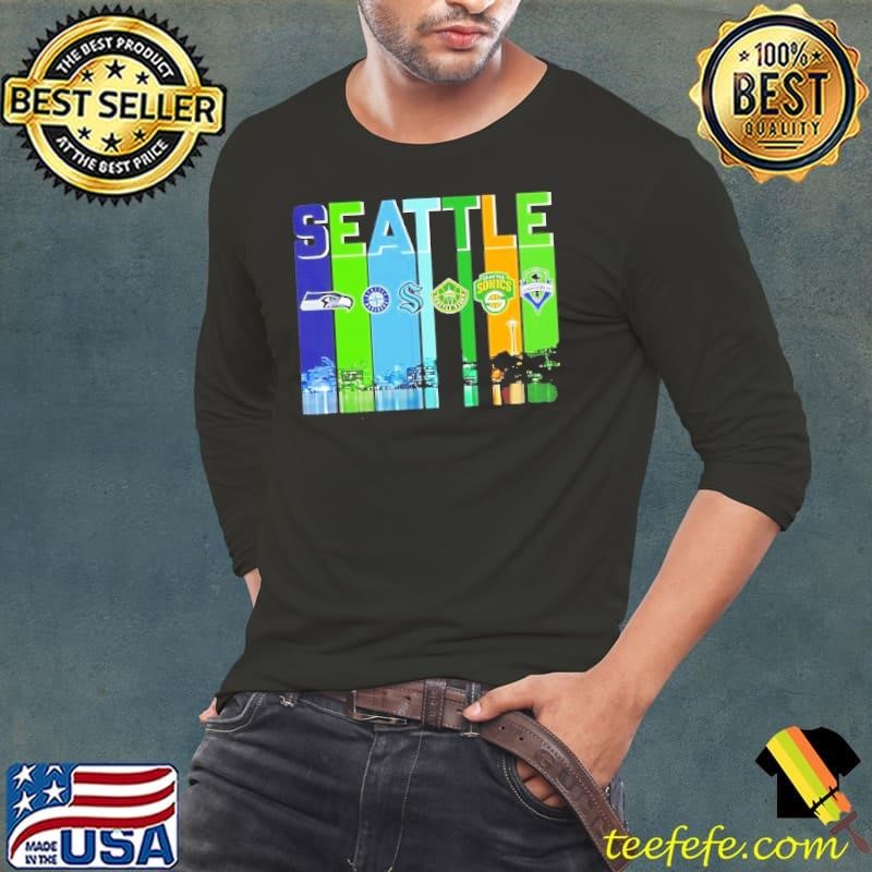 Seattle sports City Skiline logo team shirt