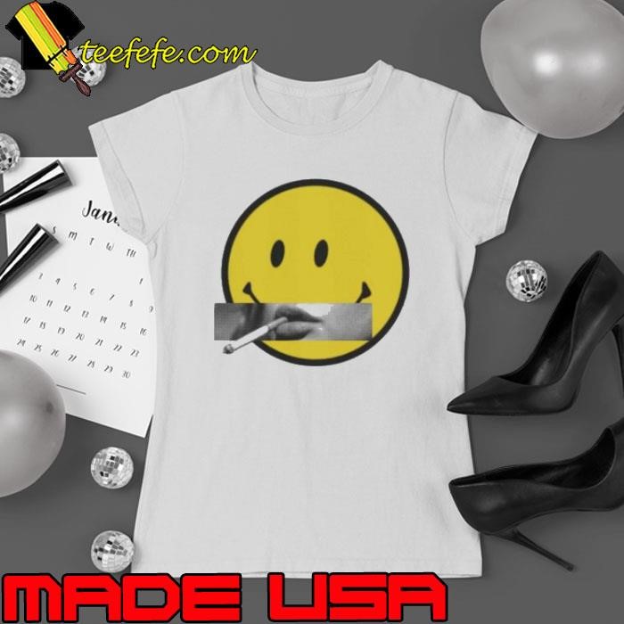 Smiley Smoke Edgy Graphic Shirt