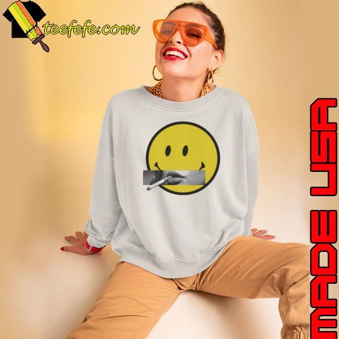 Smiley Smoke Edgy Graphic Sweatshirt