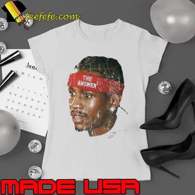 The Answer Allen Iverson Philadelphia 76ers head signature shirt