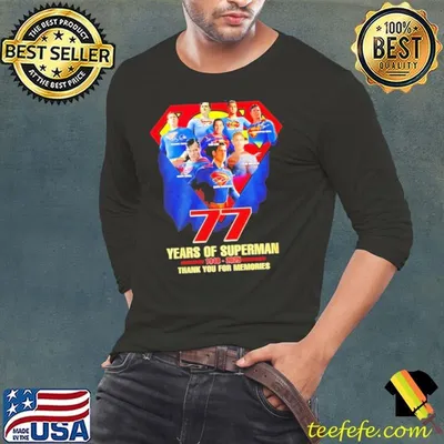 77 years of Superman 1948-2025 thank you for the memories signature shirt
