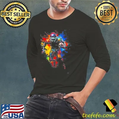 American Football Player Art Tee – Vintage Sports Fan Shirt
