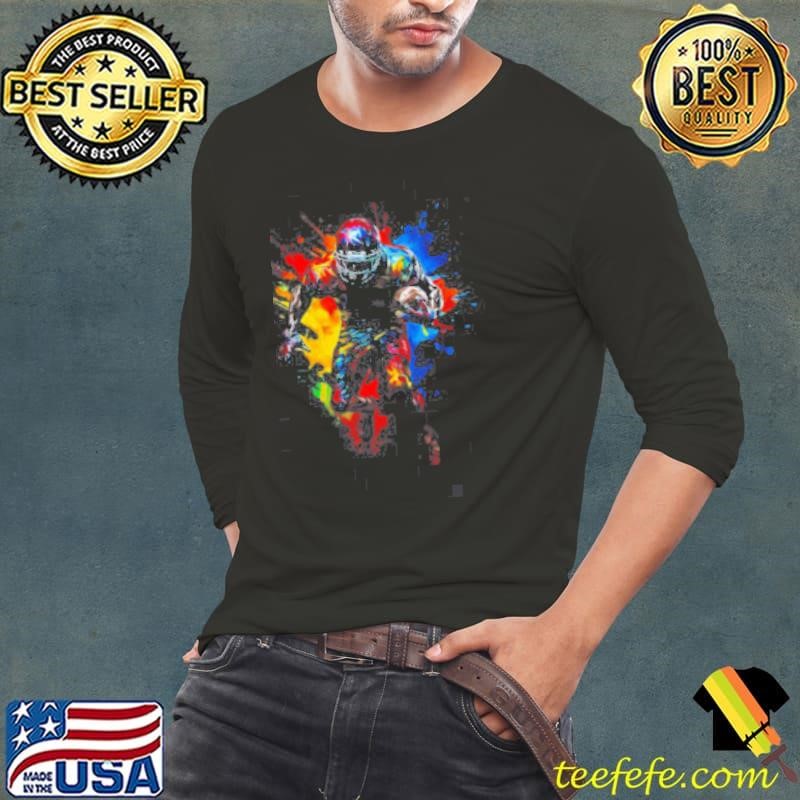 American Football Player Art Tee – Vintage Sports Fan Shirt