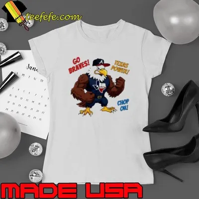 Atlanta Braves Go Braves Texas Power Chop On Texas Strong mascot shirt