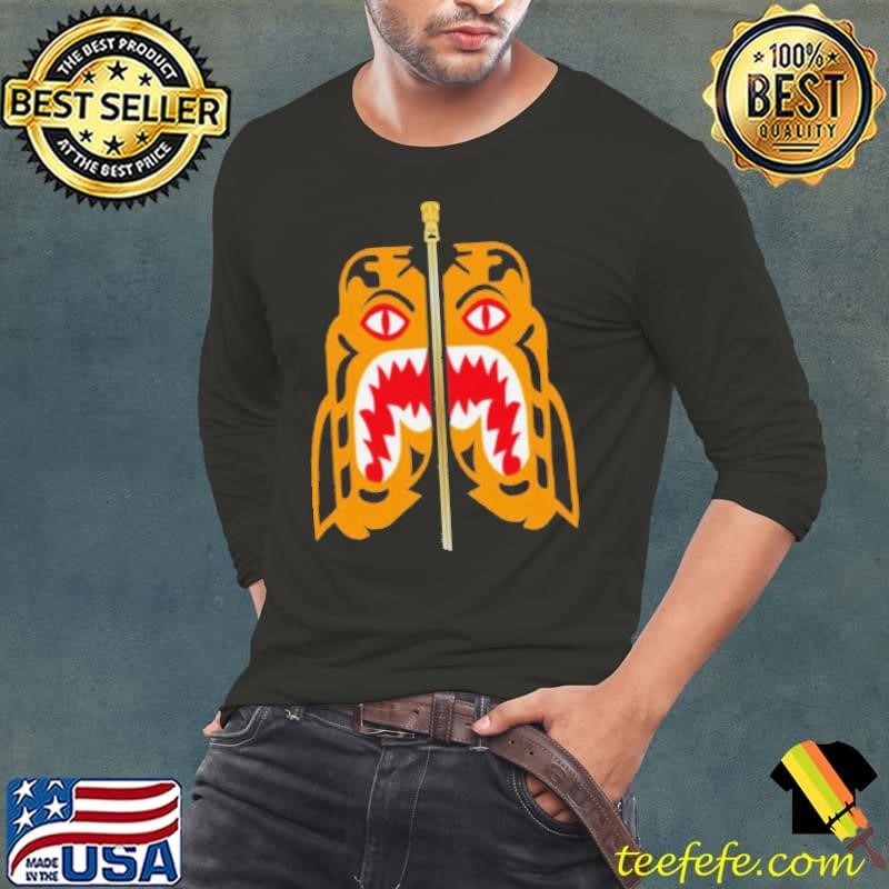 BAPE MENS COLORS TIGER HEAD SHIRT