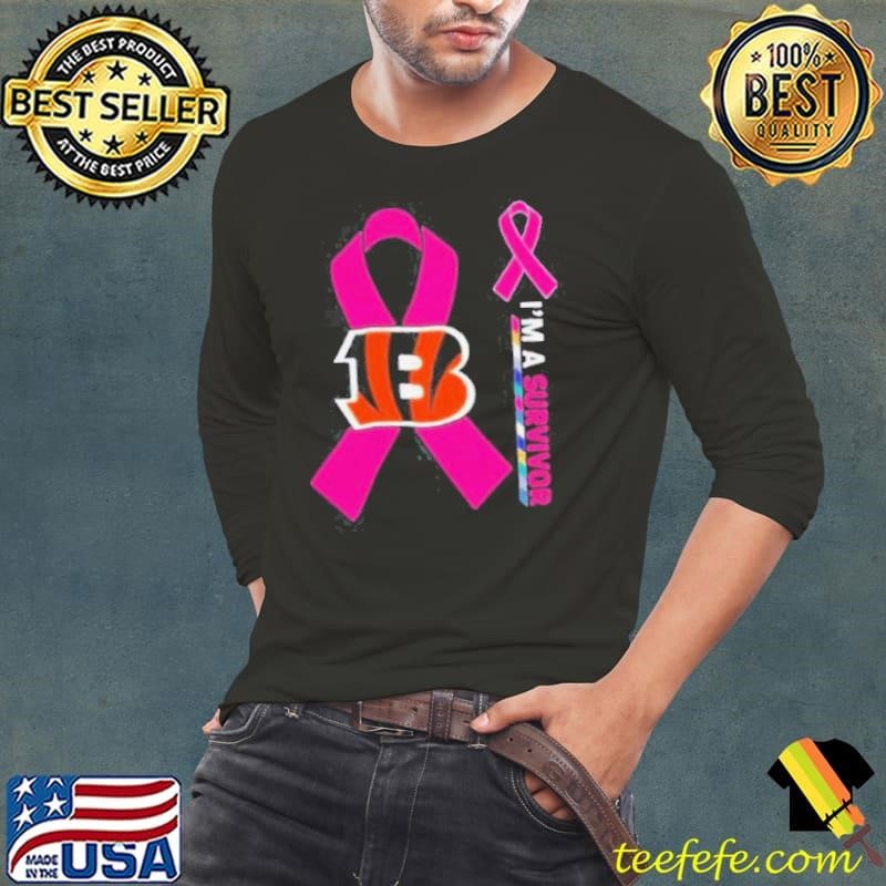 Cincinnati Bengals x Cancer Awareness I’m a survivor Long Sleeve Tee