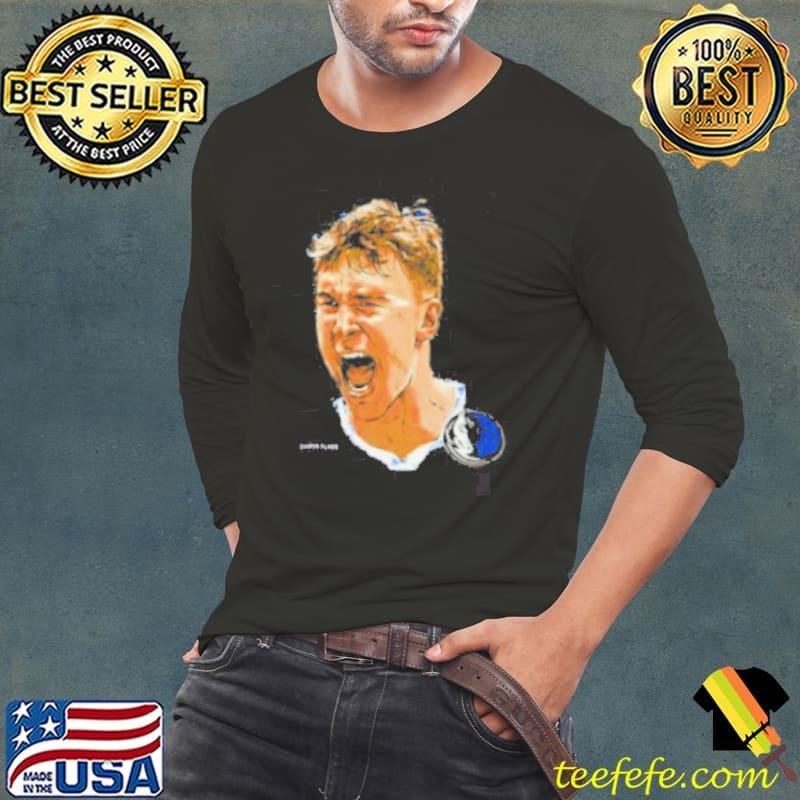 Cooper Flagg scream Dallas Mavericks NBA Star portrait shirt