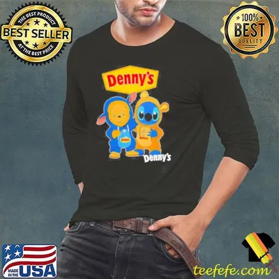 Denny’s pooh and stitch friends shirt