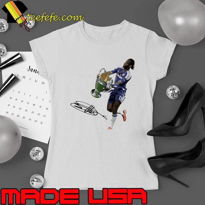 Didier Drogba Chelsea FC signature retro Ladies tee