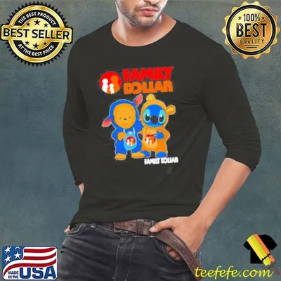 Family dollar pooh and stitch friends shirt