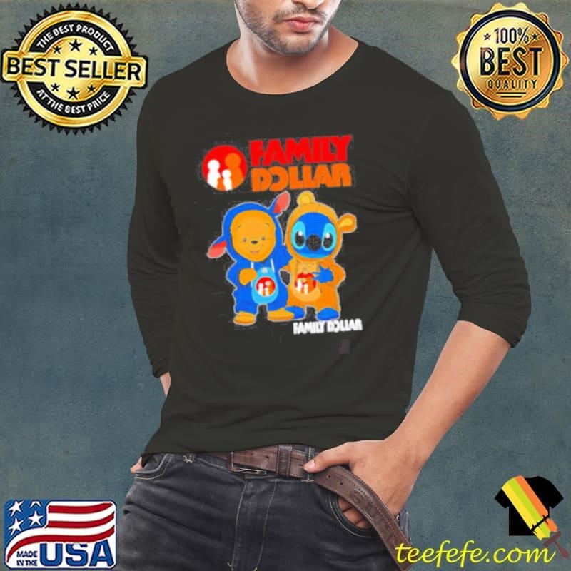 Family dollar pooh and stitch friends shirt