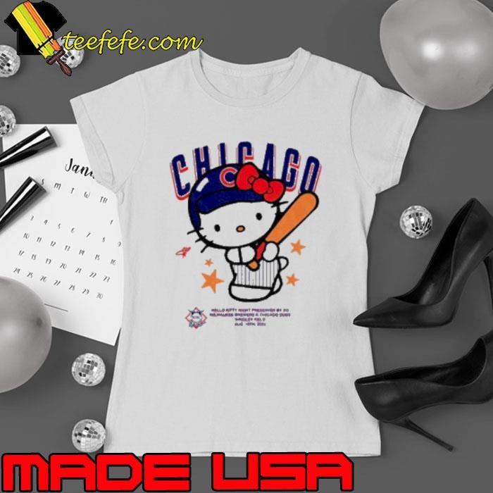 Hello Kitty Chicago Cubs MLB 2025 Ladies tee