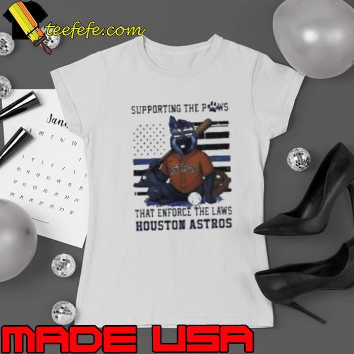 Houston Astros supporting the paws that enforce the laws Ladies tee
