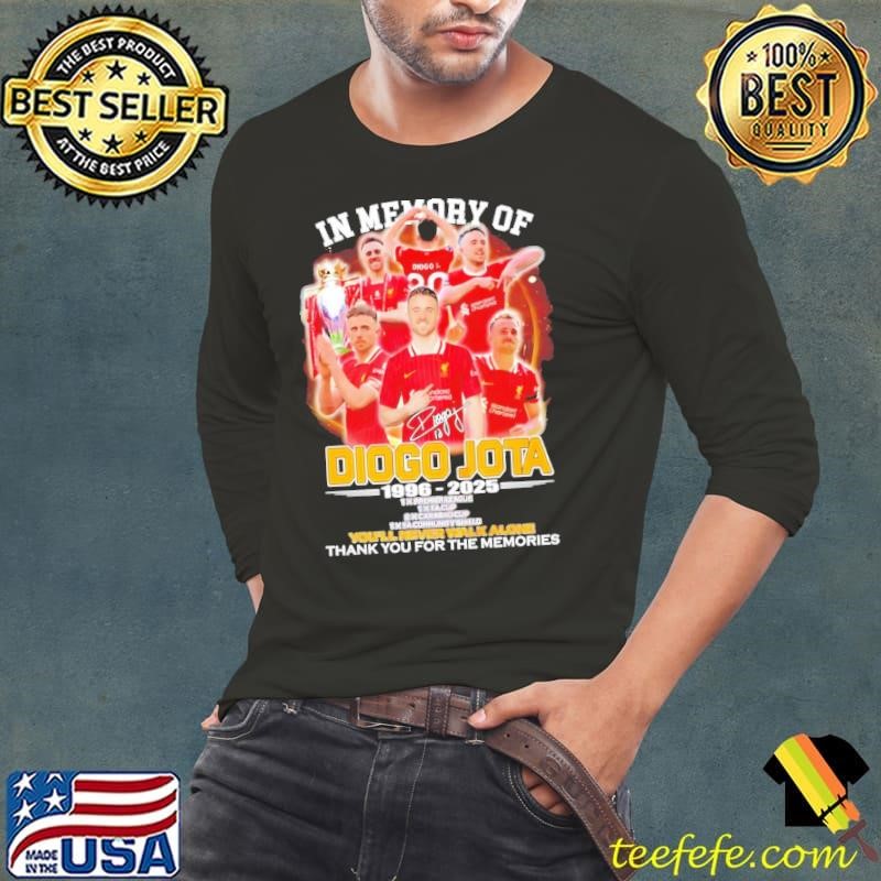In memory of Diogo Jota 1996 2025 you’ll never walk alone memories signature Long Sleeve Tee