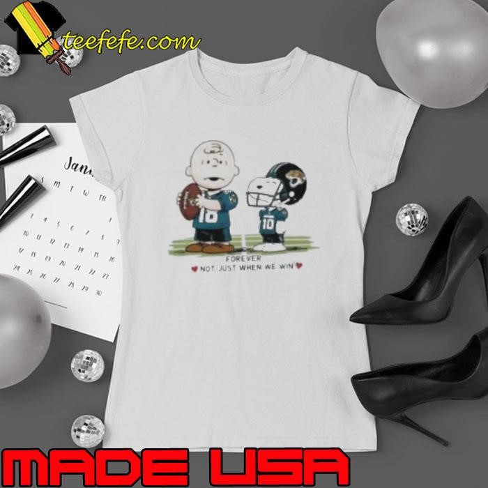 Jacksonville Jaguars Charlie Brown Snoopy Jaguars Forever Not Just When We Win shirt