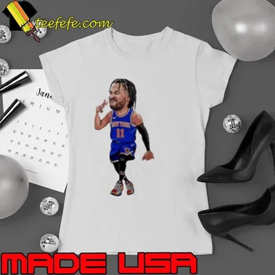 Jalen Brunson Art New York Knicks jersey cartoon shirt