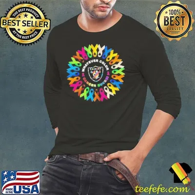 Las Vegas Raiders whatever color cancer sucks ribbons shirt