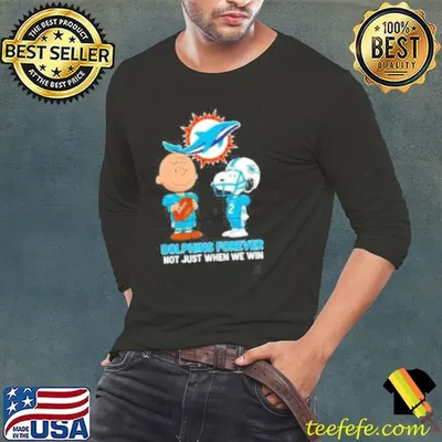 Miami Dolphins Charlie Brown Snoopy Dolphins Forever Not Just When We Win shirt