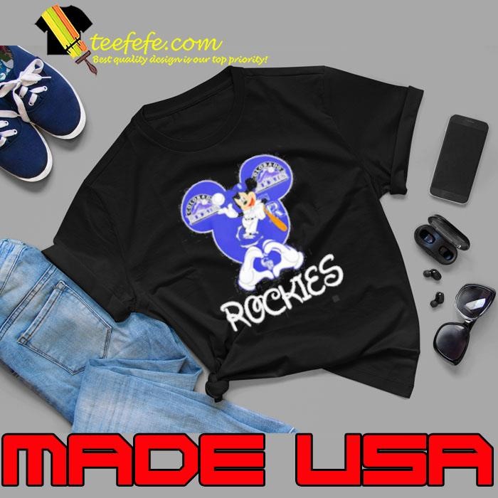 Mickey Colorado Rockies Baseball Logo Heart Unisex