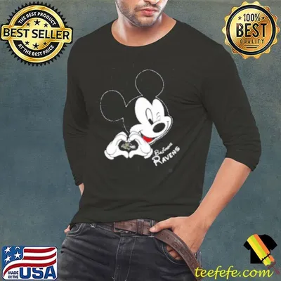 Mickey Mouse Love for Baltimore Ravens Shirt