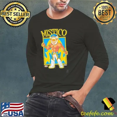 Mistico Mexican pro wrestler cartoon shirt