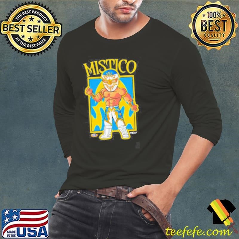 Mistico Mexican pro wrestler cartoon shirt