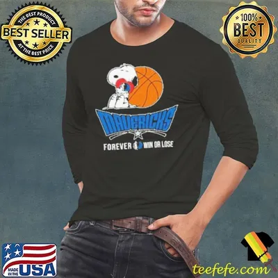 NBA The Peanuts Movie Snoopy Forever Win Or Lose Basketball Dallas Mavericks Shirt