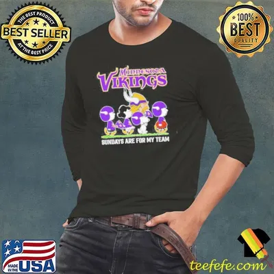 Peanuts Minnesota Vikings Sundays are for my team shirt