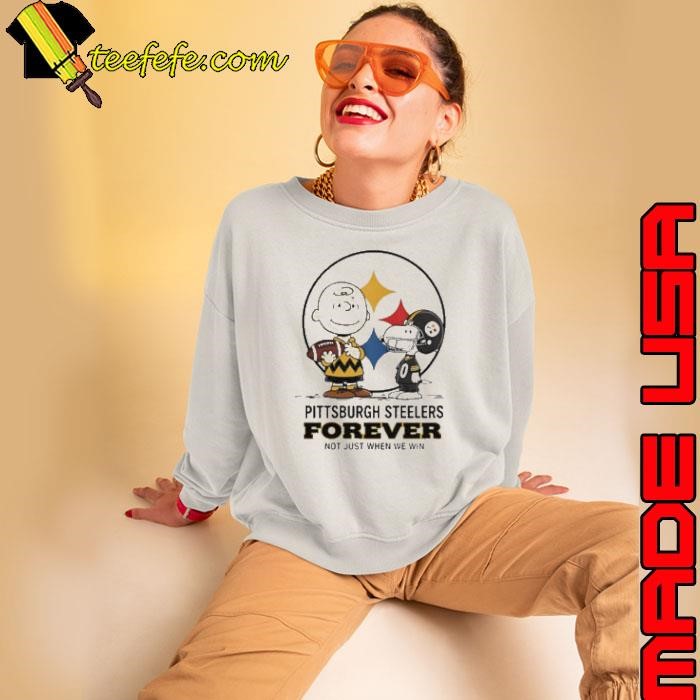 Pittsburgh Steelers Charlie Brown Snoopy Steelers Forever Not Just When We Win Shirt