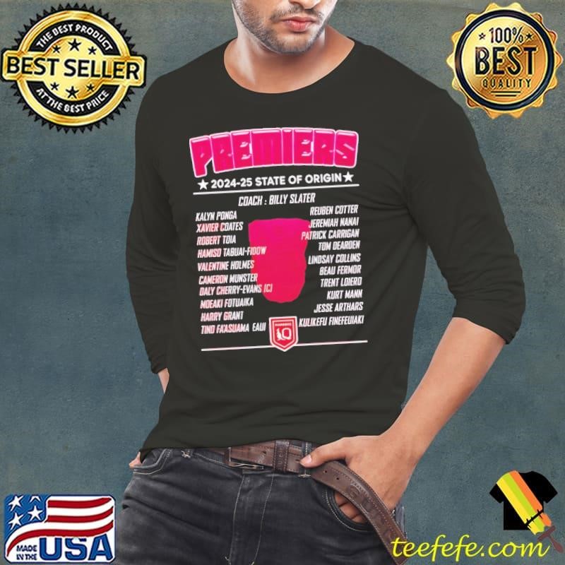 Queensland Maroons Premiers 2024-25 State Of Origin player name shirt
