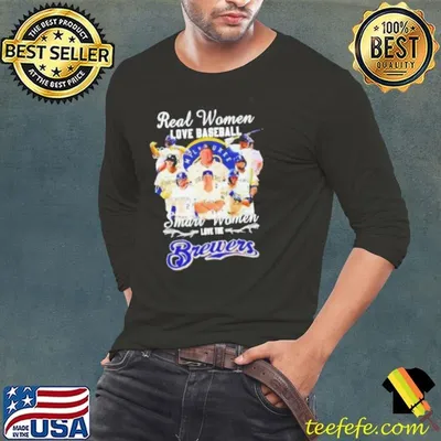 Real woman love baseball smart women love the Milwaukee Brewers shirt