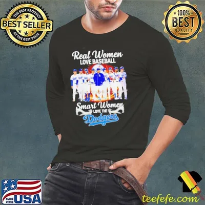 Real women love baseball smart women love the Los Angeles Dodgers players signature shirt
