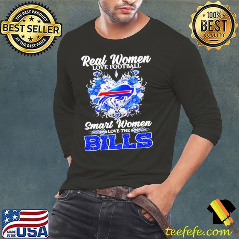 Real women love football smart women love the Buffalo Bills diamond flowers shirt