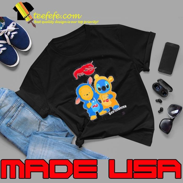 Red lobster pooh and stitch friends Unisex